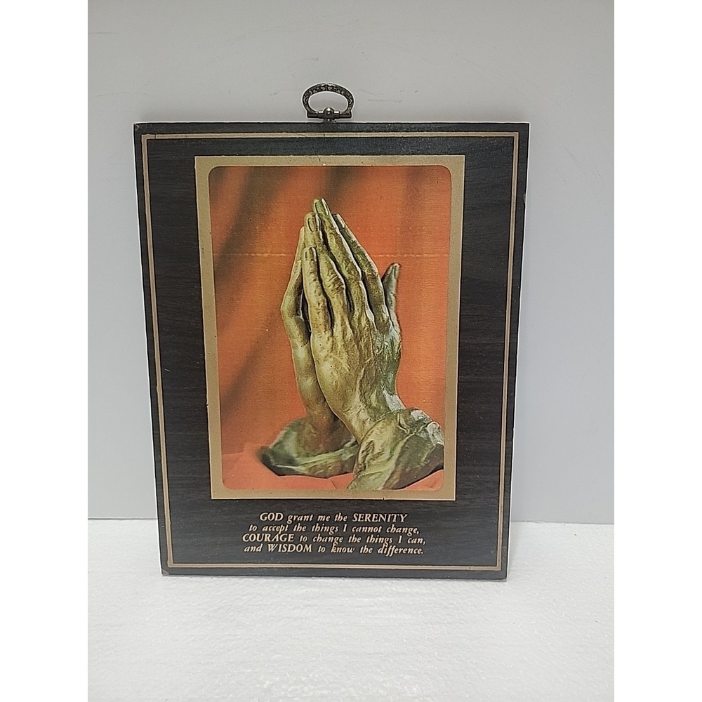 Albrecht Dürer's "Praying Hands" 3D Serenity Pray Wooden Plake